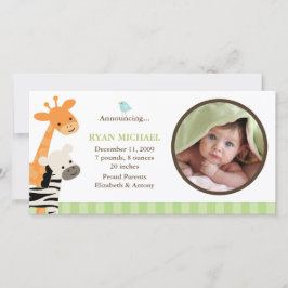 Safari Friends Birth Announement Aankondiging