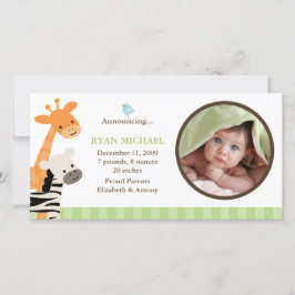 Safari Friends Birth Announement Aankondiging