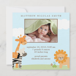 Safari Friends Birth Announements Aankondiging