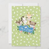 Safari Friends | BOY Baby shower per post Kaart (Achterkant)