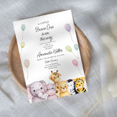 Safari Friends Oerwoud Baby shower Kaart