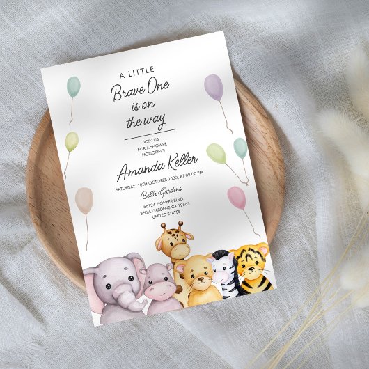 Safari Friends Oerwoud Baby shower Kaart