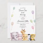 Safari Friends Oerwoud Baby shower Kaart (Voorkant)