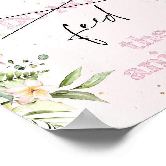 Safari geen dieren voeren verjaardag poster (Hoek)