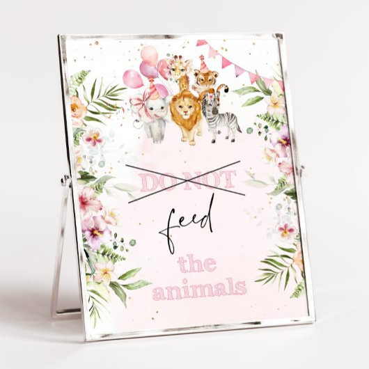 Safari geen dieren voeren verjaardag poster