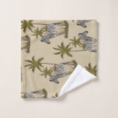 Safari-geïnspireerde zebra's en handdoekset voor h bad handdoek (Wasdoekje)