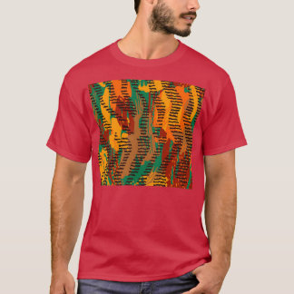 Safari gemengd met Afrikaanse traditionele afdrukk T-shirt