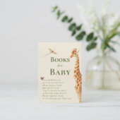 Safari Gender Neutral Giraffe Books for Baby Informatiekaartje (Staand voorkant)