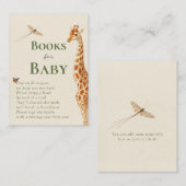 Safari Gender Neutral Giraffe Books for Baby Informatiekaartje (Voorkant / Achterkant)