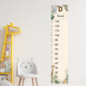 Safari gepersonaliseerde naam monogram D groeimete Poster