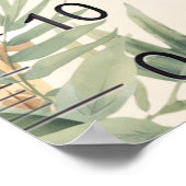 Safari gepersonaliseerde naam monogram Y groeigraf Poster (Hoek)