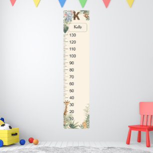 Safari gepersonaliseerde naammonogram K-groei-graf Poster
