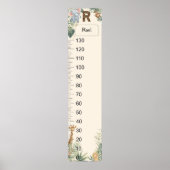 Safari gepersonaliseerde naammonogram R-groei-graf Poster (Voorkant)