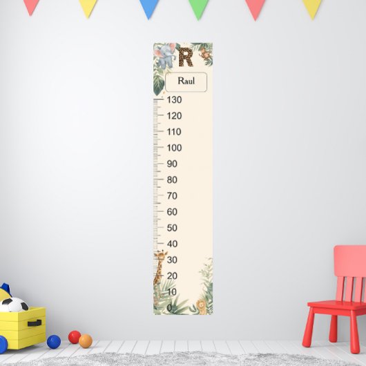 Safari gepersonaliseerde naammonogram R-groei-graf Poster