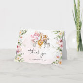 Safari gevouwen bedankkaart. bedankkaart (Voorkant)