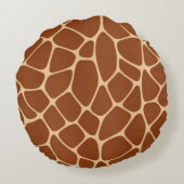 Safari giraf aangepaste naam rond kussen (Achterkant)