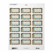 Safari Giraffe adreslabel Etiket (Full Sheet)