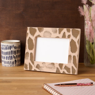 Safari Giraffe Animal Print Gegraveerde Lijstjes