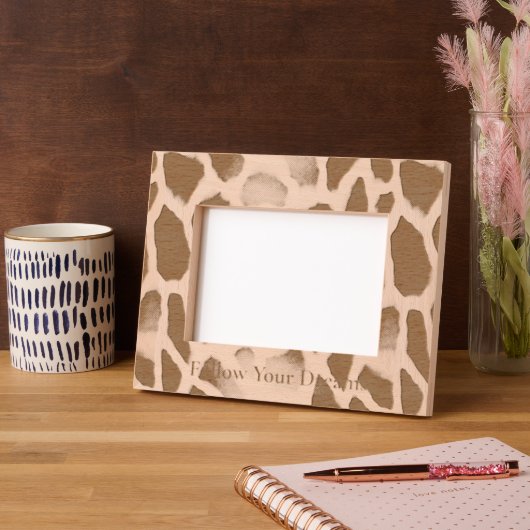 Safari Giraffe Animal Print Gegraveerde Lijstjes (Links)