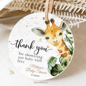 Safari Giraffe Baby shower Bedankjes Labels