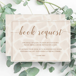 Safari Giraffe Baby shower Book Request Kaart