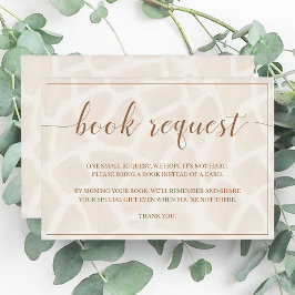 Safari Giraffe Baby shower Book Request Kaart