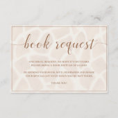Safari Giraffe Baby shower Book Request Kaart (Voorkant)