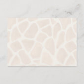 Safari Giraffe Baby shower Book Request Kaart (Achterkant)