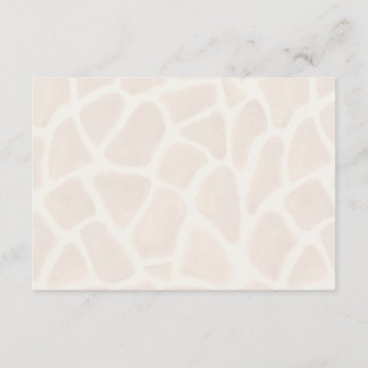 Safari Giraffe Baby shower Book Request Kaart (Achterkant)