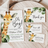 Safari Giraffe Baby shower Informatiekaartje