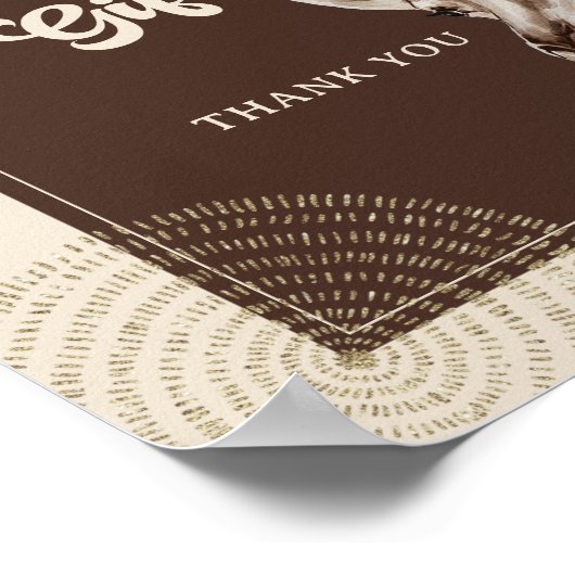 Safari Giraffe Baby shower Kaarten en geschenken Poster (Hoek)