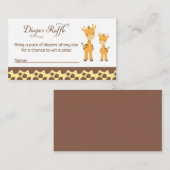 Safari Giraffe Baby shower Luier Raffle Tickets Informatiekaartje (Voorkant / Achterkant)