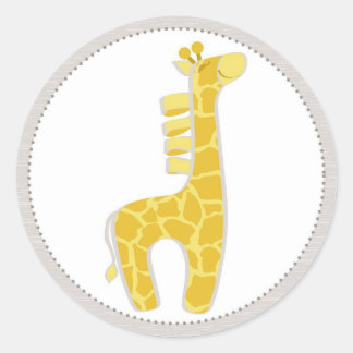 Safari Giraffe Baby shower Ronde Sticker