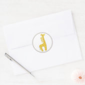 Safari Giraffe Baby shower Ronde Sticker (Envelop)