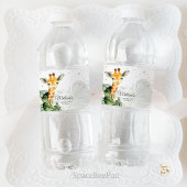 Safari Giraffe Baby shower Waterfles Etiket