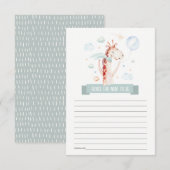 Safari Giraffe ballonadvies voor moeder Baby showe Informatiekaartje (Voorkant / Achterkant)