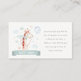 Safari Giraffe Balloon Baby shower Informatiekaartje