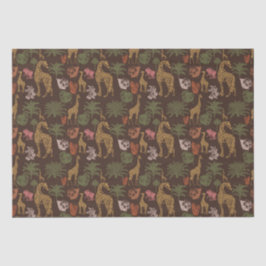 Safari Giraffe & Bloemen Baby shower Tissuepapier