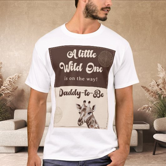 Safari Giraffe Daddy-to-Be Baby shower T-shirt