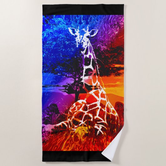 Safari Giraffe Dream Beach Towel Strandlaken (Voorkant)