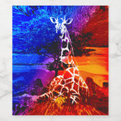 Safari Giraffe Dream Wine Label Wijn Etiket (Enkel label)