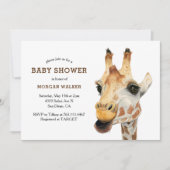 Safari Giraffe Gender Neutral Baby shower Kaart (Voorkant)