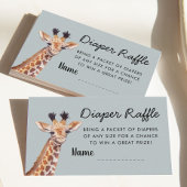 Safari Giraffe Luier Raffle Baby shower Informatiekaartje