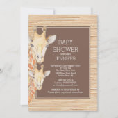 Safari Giraffe Neutraal Baby shower Kaart (Voorkant)