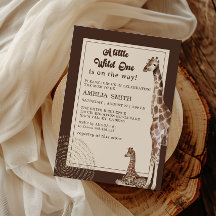 Safari-giraffe neutrale babyshower
