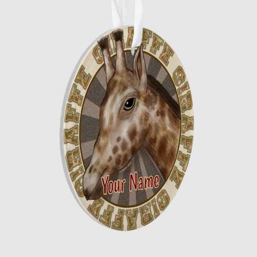 Safari Giraffe Ornament (voorkant)