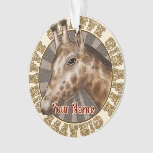 Safari Giraffe Ornament (voorkant)
