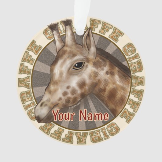 Safari Giraffe Ornament (voorkant)