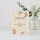 Safari Giraffe & Palm Leaves Baby shower Briefkaart (Staand voorkant)