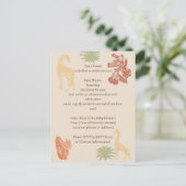 Safari Giraffe & Palm Leaves Baby shower Briefkaart (Staand voorkant)
